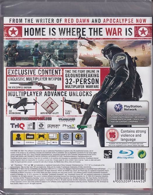 Homefront - Exclusive Resistance Multiplayer Pack - PS3 (AA Grade) (Genbrug)